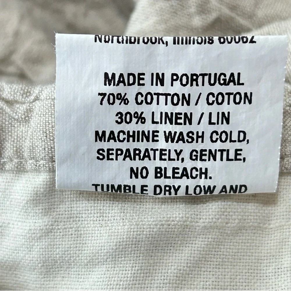 Crate & Barrel Cotton Linen Crinkle Texture Euro Pillow Sham